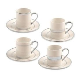Jumbo Luces Platin 90 ml 4 Kişilik Kahve Fincan Takımı