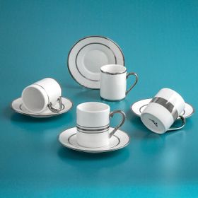 Jumbo Luces Platin 90 ml 4 Kişilik Kahve Fincan Takımı