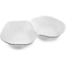 Jumbo Maris Melamin 32.6x24.6x7.1 cm 2 Bölmeli Beyaz Servis Kase