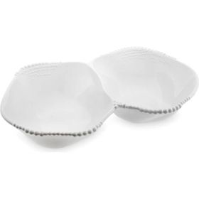 Jumbo Maris Melamin 32.6x24.6x7.1 cm 2 Bölmeli Beyaz Servis Kase