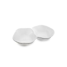 Jumbo Maris Melamin 32.6x24.6x7.1 cm 2 Bölmeli Beyaz Servis Kase