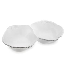 Jumbo Maris Melamin 32.6x24.6x7.1 cm 2 Bölmeli Beyaz Servis Kase