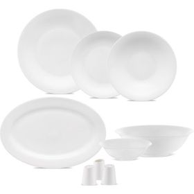 Jumbo Merlem 55 Parça Beyaz 12 Kişilik Yemek Takımı