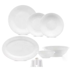 Jumbo Merlem 55 Parça Beyaz 12 Kişilik Yemek Takımı