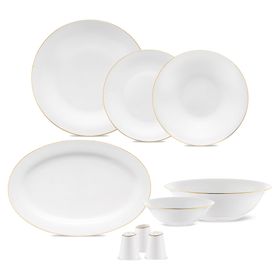 Jumbo Merlem 55 Parça Gold 12 Kişilik Yemek Takımı