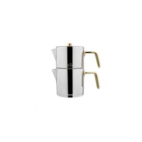 Jumbo Metalix Titanyum Gold Midi Çaydanlık