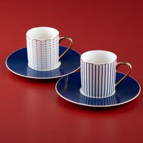 Jumbo Navy 2 Kişilik Kahve 90 ml Fincan Takımı