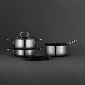 Jumbo New Lyon 5 Parça Indüksiyon Tabanlı Çelik Midi Tencere Set