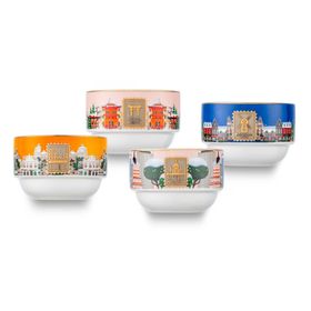 Jumbo New Year Countries 8.5 cm 4'lü Çerezlik
