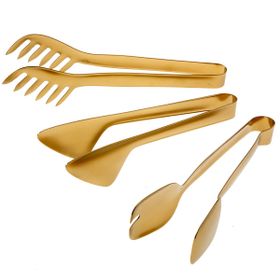 Jumbo Steel Titanyum Gold 3'lü Maşa Seti