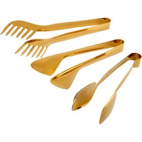 Jumbo Steel Titanyum Gold 3'lü Maşa Seti