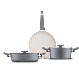 Jumbo Swiss Crystal Grey 5 Parça Tencere Seti