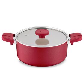 Jumbo Swiss Crystal Red 7 Parça İndüksiyon Tabanlı Tencere Seti