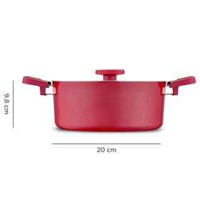 Jumbo Swiss Crystal Red 7 Parça İndüksiyon Tabanlı Tencere Seti