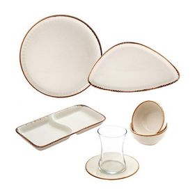 Jumbo Terracota 25 Parça 6 Kişilik Bej Kahvaltı Takımı
