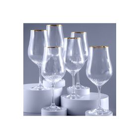 Jumbo Tulipa Gold 6x550 ml Ayaklı Kadeh