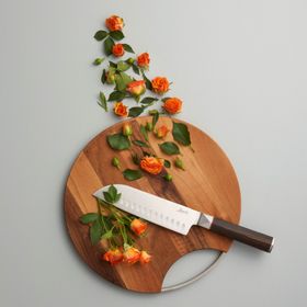 Jumbo Wood Mood Yuvarlak Kesme ve Sunum Tahtası