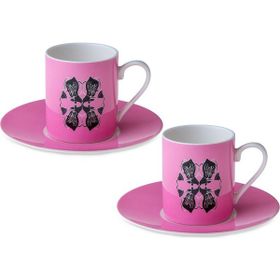 Jumbo X İstanbul Modern Horasan İsimsiz Pembe 2 Kişilik Kahve Fincan Takımı