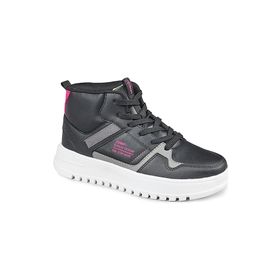 Jump 27428 Siyah Fuşya Neon Yeşil Kadın Spor Ayakkabı