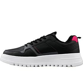 Jump 27429 Siyah Fuşya Neon Yeşil Kadın Spor Ayakkabı