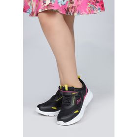 Jump 28101 Siyah Fuşya Kız Çocuk Spor Ayakkabı