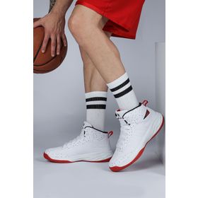 Jump 28531 Beyaz Kırmızı Erkek Basketbol Ayakkabısı