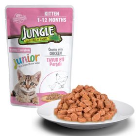 Jungle 100 gr Kitten Pouch Tavuklu Yavru Kedi Maması
