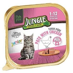 Jungle 100 gr Sütlü Tavuklu Pate Yavru Konserve Kedi Maması