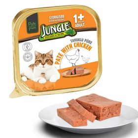 Jungle 100 gr Tavuklu Kısırlaştırılmış Ezme Kedi Konservesi