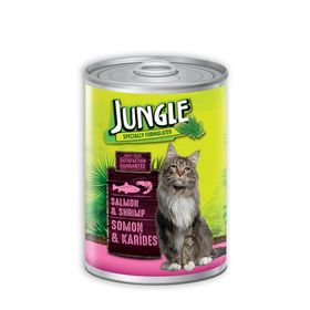 Jungle 24x415 gr Somonlu Karidesli Kedi Maması