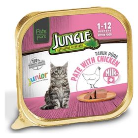 Jungle 32x100 gr Sütlü Tavuk Püreli Yavru Kedi Maması