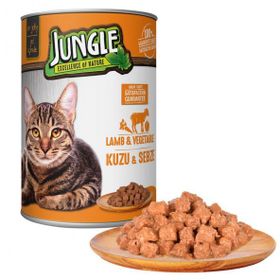 Jungle 400 gr Kuzu Etli Ve Sebzeli Konserve Yetişkin Kedi Maması