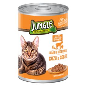 Jungle 400 gr Kuzu Etli Ve Sebzeli Konserve Yetişkin Kedi Maması