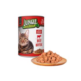 Jungle 415 gr Biftekli Yetişkin Kedi Konservesi