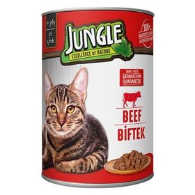 Jungle 415 gr Biftekli Yetişkin Kedi Konservesi
