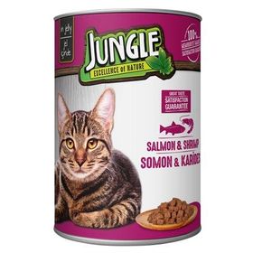 Jungle 415 gr Somonlu ve Karidesli Konserve Kedi Maması
