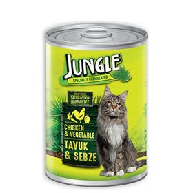 Jungle 415 gr Tavuklu Sebzeli Kedi Konservesi