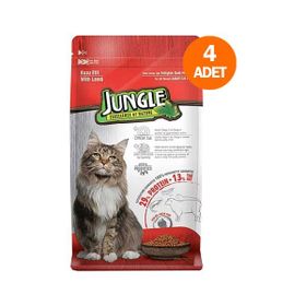 Jungle 4x500 gr Kuzu Etli Yetişkin Kedi Maması