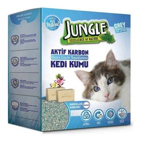 Jungle 6 lt İnce Taneli Karbonlu ve Marsilya Sabunlu Topaklanan Kedi Kumu