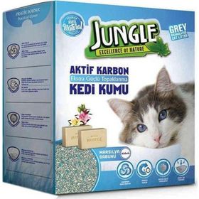 Jungle 6 lt İnce Taneli Karbonlu ve Marsilya Sabunlu Topaklanan Kedi Kumu