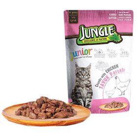 Jungle 85 gr Tavuklu Pouch Yavru Konserve Kedi Maması