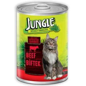 Jungle Biftekli 12x415 GR Kedi Konserve