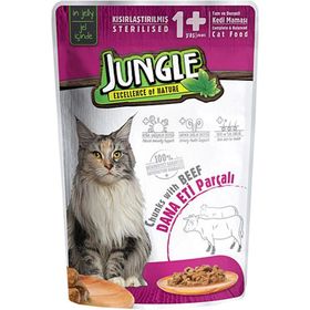 Jungle Biftekli Yetişkin 100 gr Kedi Konservesi