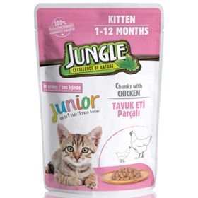 Jungle Gravy Tavuklu 100 gr Yavru Kedi Konservesi
