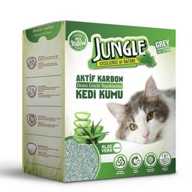 Jungle Karbonlu Aloe Veralı Gri Bentonit 6 lt Kedi Kumu