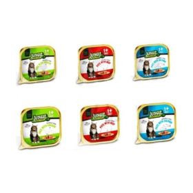 Jungle Karışık Çeşitli Pate Yetişkin 6x100 gr Kedi Yaş Maması