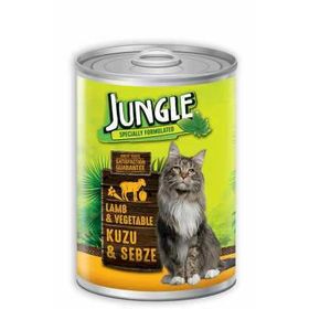 Jungle Kuzu Etli Sebzeli 12x415 gr Konserve Kedi Maması