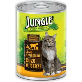 Jungle Kuzu Etli Sebzeli 6x415 gr Konserve Kedi Maması