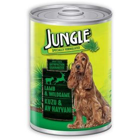 Jungle Kuzu Etli ve Av Hayvanlı 24x415 gr Konserve Köpek Maması