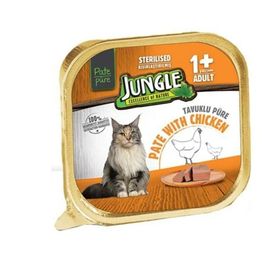 Jungle Pate Ezme Tavuklu Kısırlaştırılmış 32x100 gr Kedi Maması